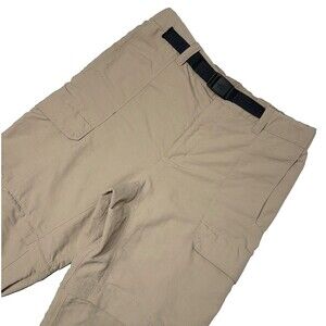 The North Face Nylon Convertible Cargo Hiking Pants Shorts Khaki Men's M (A2)